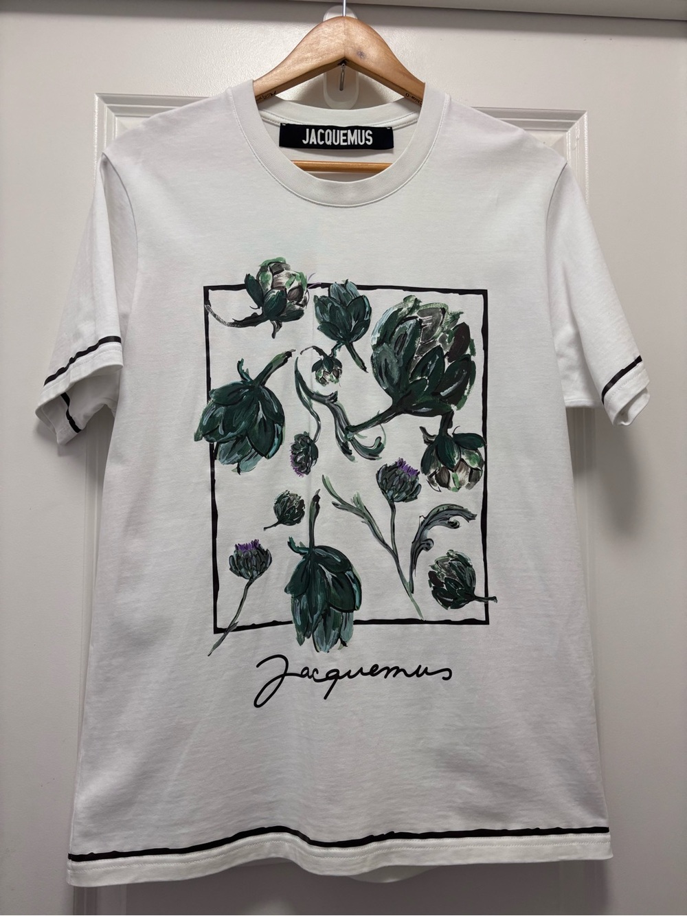 Jacquemus
White Artichoke Print "Le T-Shirt Mala" Logo T-Shirt